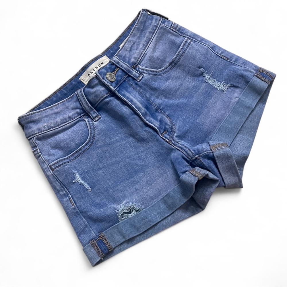 PacSun Distressed Blue Jean Shorts